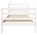 Estructura de cama con cabecero sin colchón blanco 100x200 cm