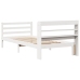 Estructura de cama con cabecero sin colchón blanco 100x200 cm