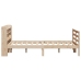 Estructura de cama con cabecero madera maciza pino 120x200 cm