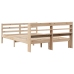 Estructura de cama con cabecero madera maciza pino 120x200 cm