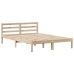 Estructura de cama con cabecero madera maciza pino 120x200 cm