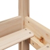 Estructura de cama con cabecero madera maciza pino 120x200 cm