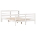 Estructura de cama con cabecero madera de pino blanco 150x200cm