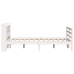Estructura de cama con cabecero madera de pino blanco 150x200cm