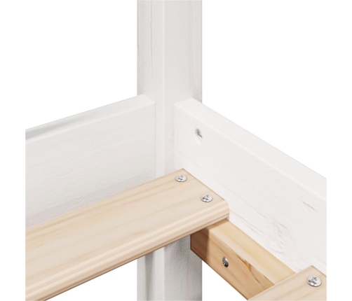 Estructura de cama con cabecero madera de pino blanco 150x200cm