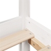 Estructura de cama con cabecero madera de pino blanco 150x200cm