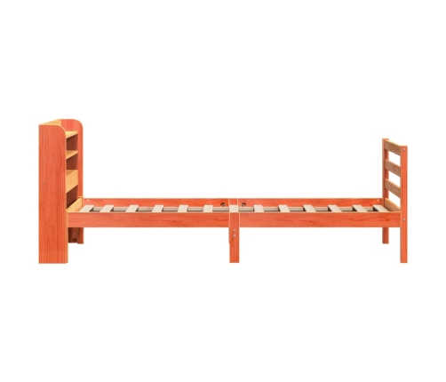 Estructura de cama sin colchón madera maciza marrón 90x190 cm