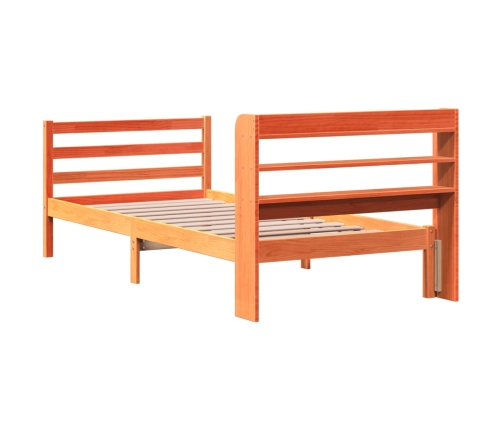 Estructura de cama sin colchón madera maciza marrón 90x190 cm