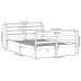 Cama sin colchón madera maciza de pino marrón cera 140x200 cm