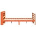 Cama sin colchón madera maciza de pino marrón cera 140x200 cm