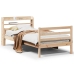 Estructura de cama con cabecero madera maciza pino 75x190 cm