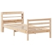 Estructura de cama con cabecero madera maciza pino 75x190 cm