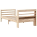 Estructura de cama con cabecero madera maciza pino 75x190 cm