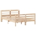 Estructura de cama con cabecero madera maciza pino 135x190 cm