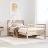 Estructura de cama con cabecero madera maciza pino 100x200 cm