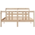 Estructura de cama con cabecero madera maciza pino 140x190 cm