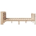 Estructura de cama con cabecero madera maciza pino 140x190 cm