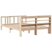 Estructura de cama con cabecero madera maciza pino 140x190 cm