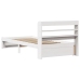 Estructura de cama con cabecero madera pino blanco 75x190 cm