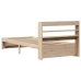 Estructura de cama con cabecero madera maciza pino 90x190 cm