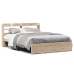 Estructura de cama con cabecero madera maciza pino 120x190 cm