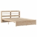 Estructura de cama con cabecero madera maciza pino 120x190 cm