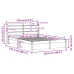 Estructura de cama con cabecero madera maciza pino 120x190 cm