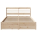 Estructura de cama con cabecero madera maciza pino 120x190 cm