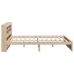 Estructura de cama con cabecero madera maciza pino 120x190 cm
