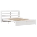 Estructura de cama con cabecero madera pino blanco 120x190 cm