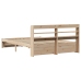 Estructura de cama con cabecero madera maciza pino 135x190 cm