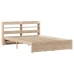 Estructura de cama con cabecero madera maciza pino 120x200 cm