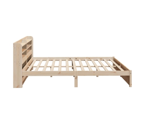 Estructura de cama con cabecero madera maciza pino 180x200 cm