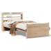 Estructura de cama con cabecero madera maciza pino 75x190 cm