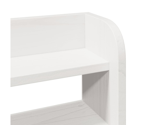 Estructura de cama con cabecero madera pino blanco 75x190 cm