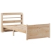 Estructura de cama con cabecero madera maciza pino 90x190 cm