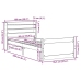 Estructura de cama con cabecero madera maciza pino 90x190 cm