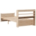 Estructura de cama con cabecero madera maciza pino 90x190 cm