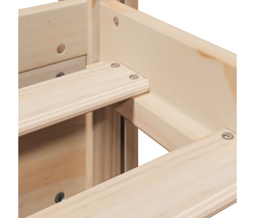 Estructura de cama con cabecero madera maciza pino 90x190 cm