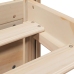 Estructura de cama con cabecero madera maciza pino 90x190 cm