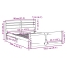Estructura de cama con cabecero madera maciza pino 120x190 cm