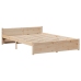 Estructura de cama con cabecero madera maciza pino 120x190 cm