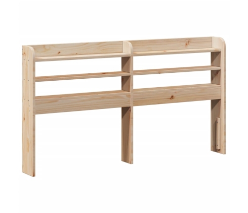 Estructura de cama con cabecero madera maciza pino 120x190 cm