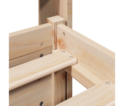 Estructura de cama con cabecero madera maciza pino 120x190 cm