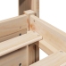 Estructura de cama con cabecero madera maciza pino 120x190 cm