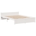 Estructura de cama con cabecero madera pino blanco 135x190 cm