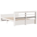 Estructura de cama con cabecero madera pino blanco 135x190 cm