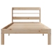 Estructura de cama con cabecero madera maciza pino 75x190 cm