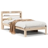 Estructura de cama con cabecero madera maciza pino 75x190 cm