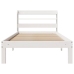 Estructura de cama con cabecero madera pino blanco 75x190 cm